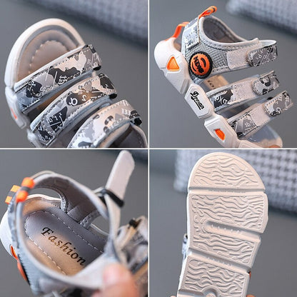 Antislip sandalen met drievoudige klittenband voor kinderen