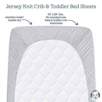 Neutral Stripes Fitted Crib Sheet