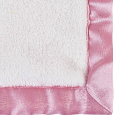 Embroidered Girls Light Pink Plush Blanket