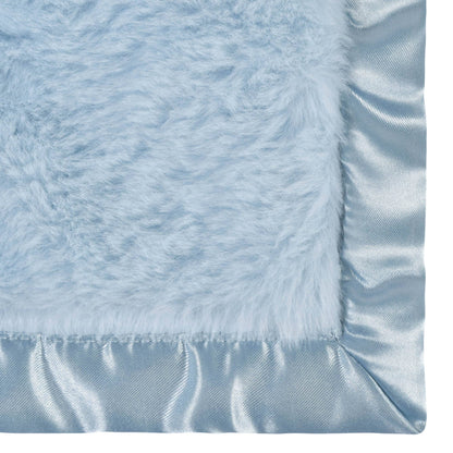 Embroidered Boys Light Blue Plush Blanket